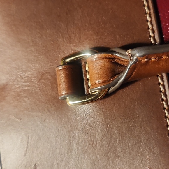 Dooney & Bourke Burgundy Leather Tote Bag - Picture 3 of 12